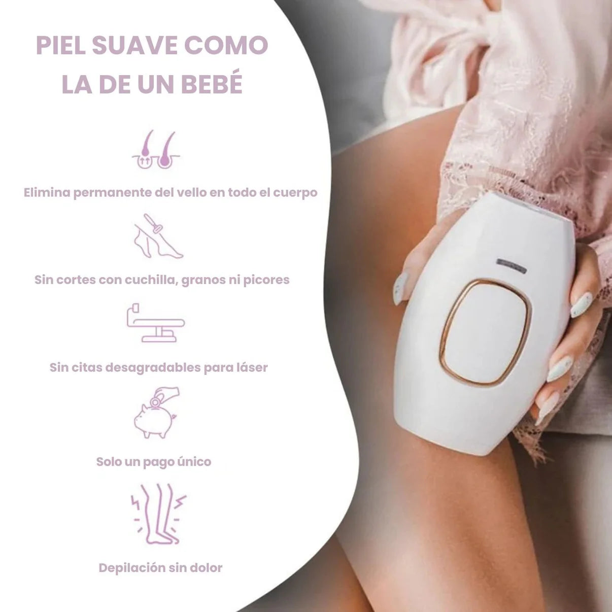 DEPILADORA LÁSER PERMANENTE (+ Regalo)